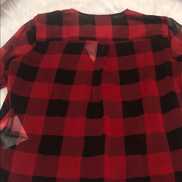 DKNY Printed Wrap Top Black Rudolf Red Multi - Picture 6 of 8